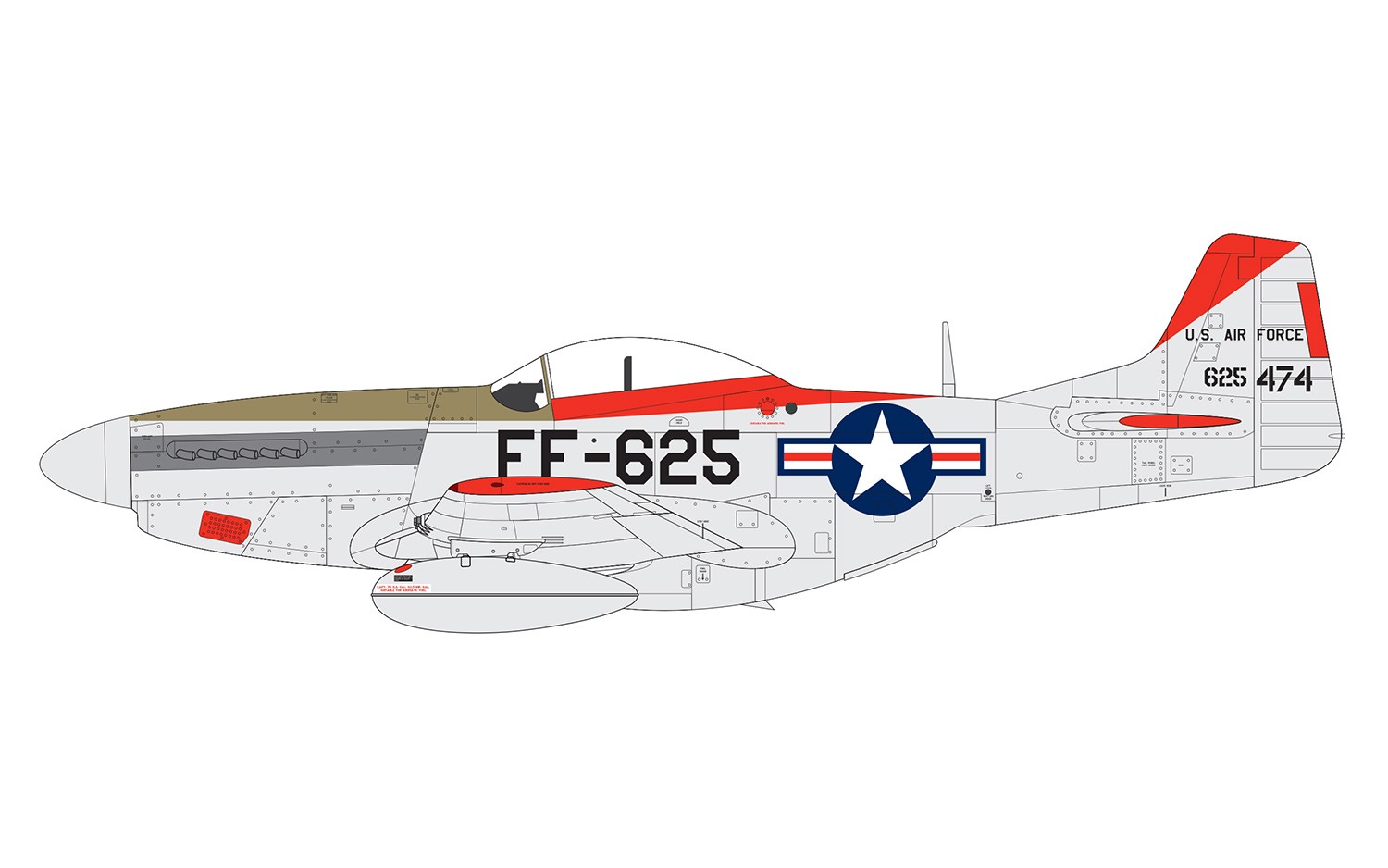 A05136 Сборная модель Самолета North American F51D Mustang Airfix