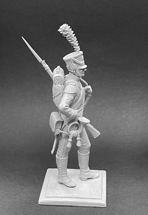 CHM-54284. Корнет роты 'Рейсс' 2-го батальона 6-го пехотного полка Конфедерации Рейна, 1809-12 гг.  54 мм. Материал - смола. Chronos Miniatures