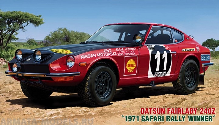 21268 Автомобиль Datsun Fairlady 240Z 1971 Safari Rally Winner Hasegawa