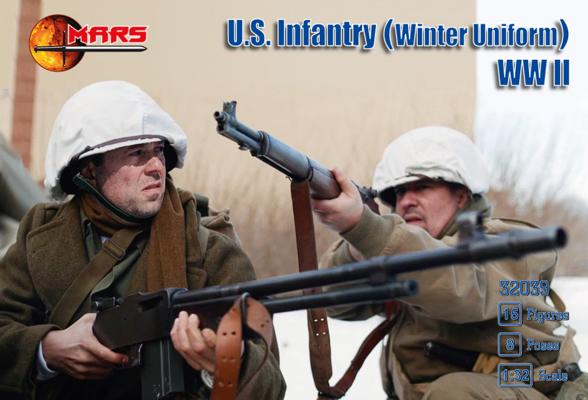 32039MR Фигуры US Infantry (winter dress)  WWII Mars