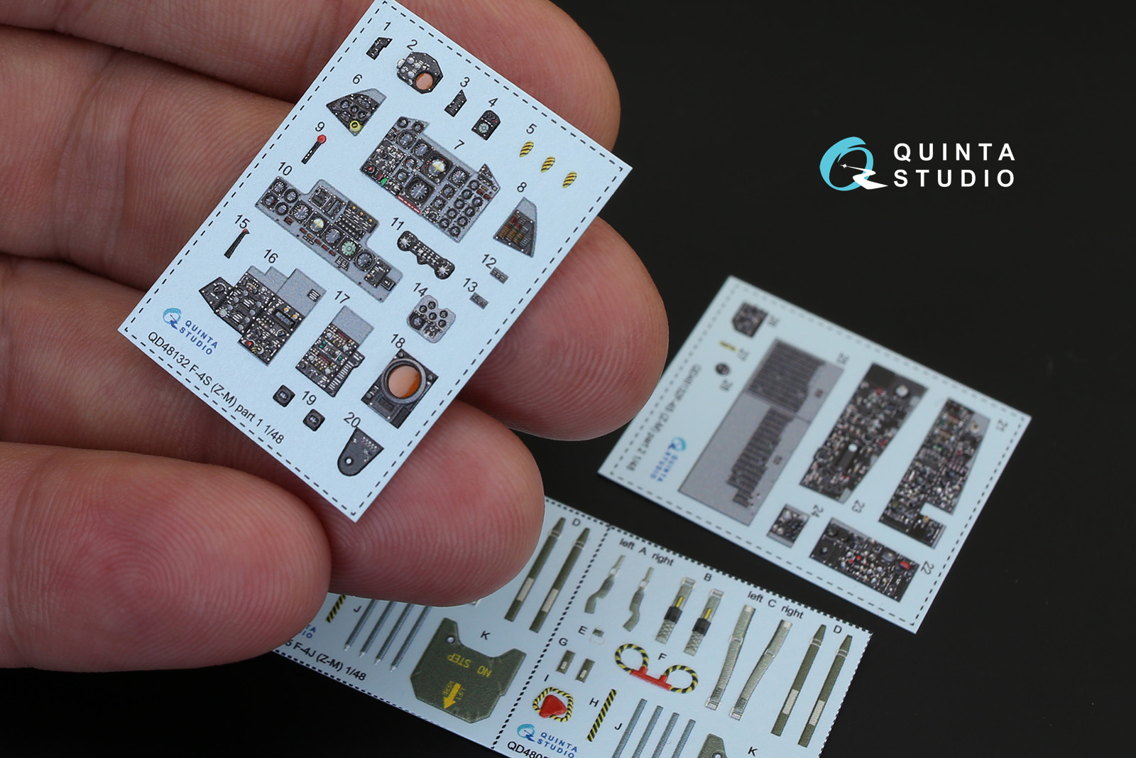 QD48132 1/48 3D Декаль интерьера кабины F-4S (для модели ZM SWS)