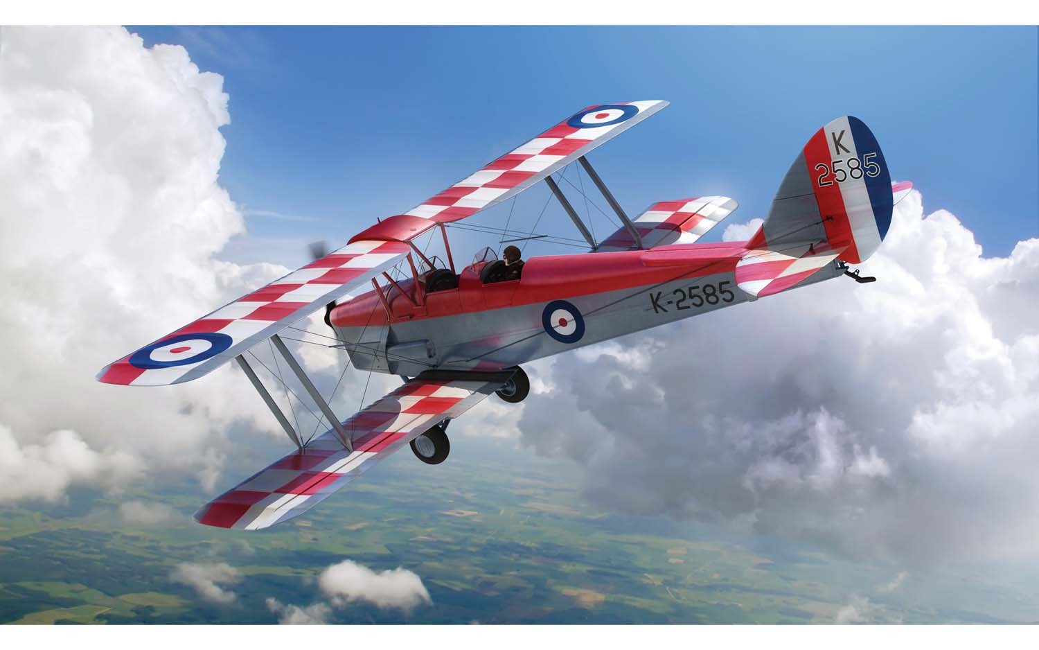 A04104 Сборая модель самолета de Havilland D.H.82a Tiger Moth Airfix