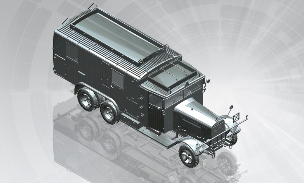 35467 Henschel 33 D1 Kfz.72, немецкая машина связи, 2МВ ICM