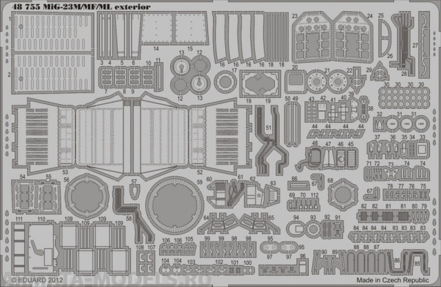48755	Фототравление MiG-23M/ML/MF exterior для модели Trumpeter
