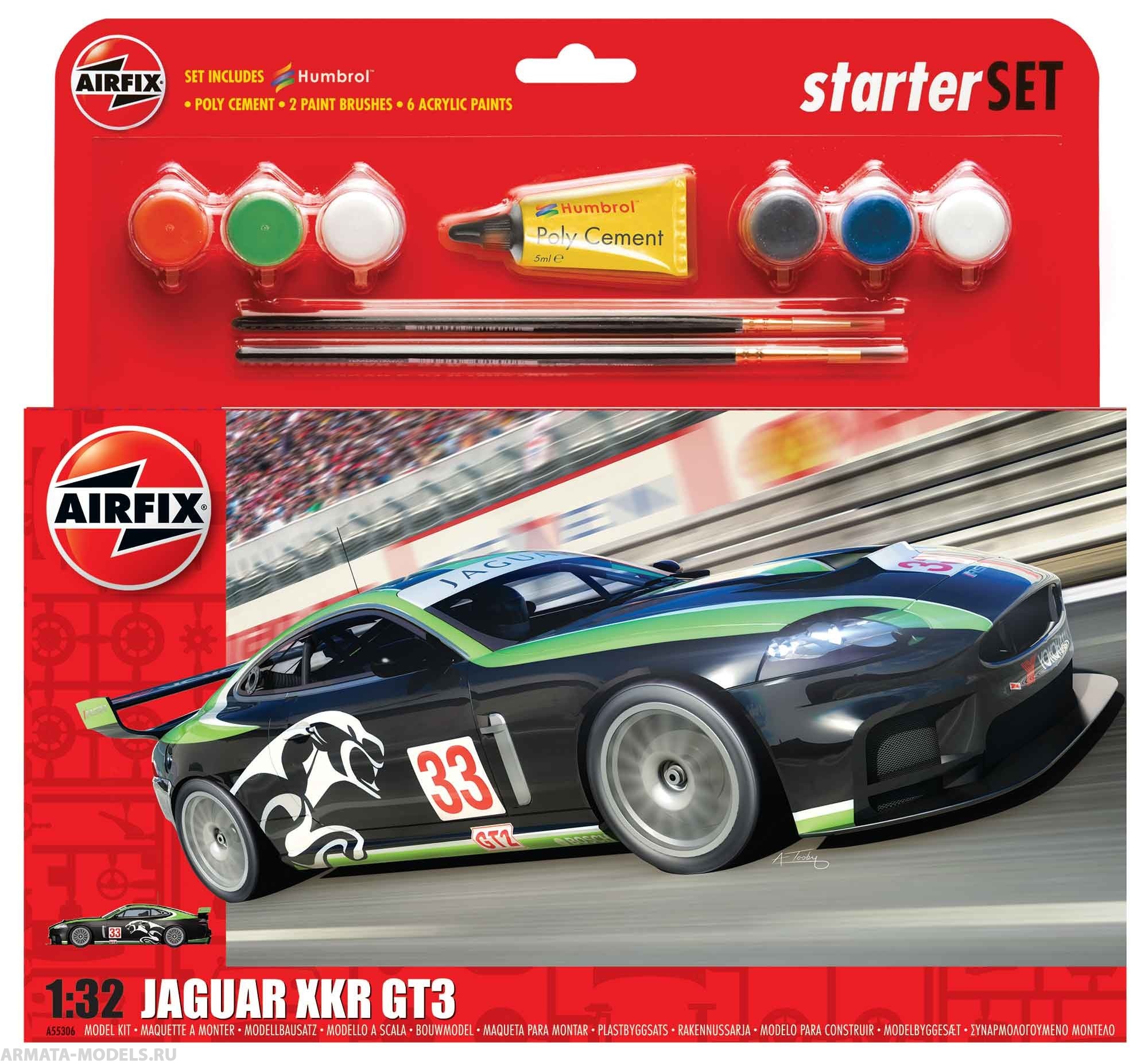 A55306  АВТОМОБИЛЬ JAGUAR XKRGT3 Airfix