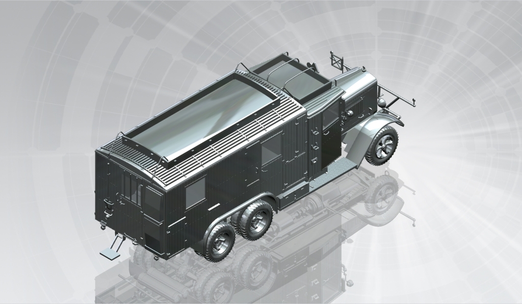 35467 Henschel 33 D1 Kfz.72, немецкая машина связи, 2МВ ICM