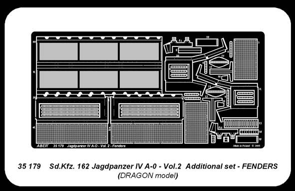 ABR-35 179  Дополнения для  Sd.Kfz.162 JagdpanzerIVA-0-Vol.2-add. Set-fenders для Dragon 1/35