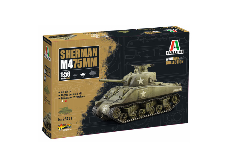 25751ИТ Танк M4 SHERMAN 75mm. Italeri