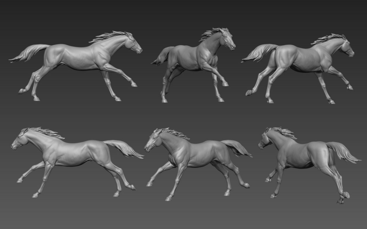 CHM-54137. Животные: Лошадь №2. 54 мм. Материал - смола. Chronos Miniatures