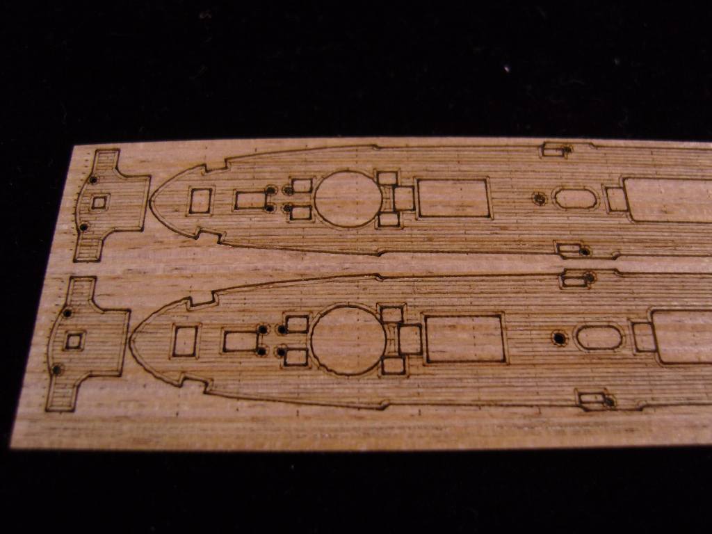 AW20059 Деревянная палуба для Imperial Chinese Navy 'Tsi Yuen'