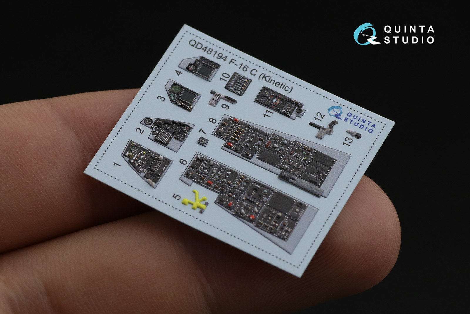 QD48194 3D Декаль интерьера кабины F-16С (для модели Kinetic)
