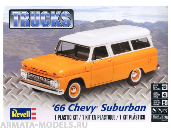 14409RE Полноразмерный внедорожник 66 Chevy Suburban Revell
