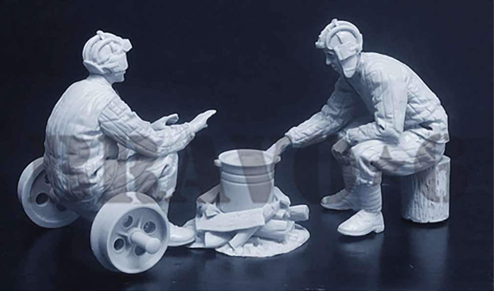 B6-35140 Миниатюра RKKA Tank Crew 3 Bravo6