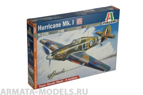 2705ИТ Самолет Hurricane Mk1 Italeri