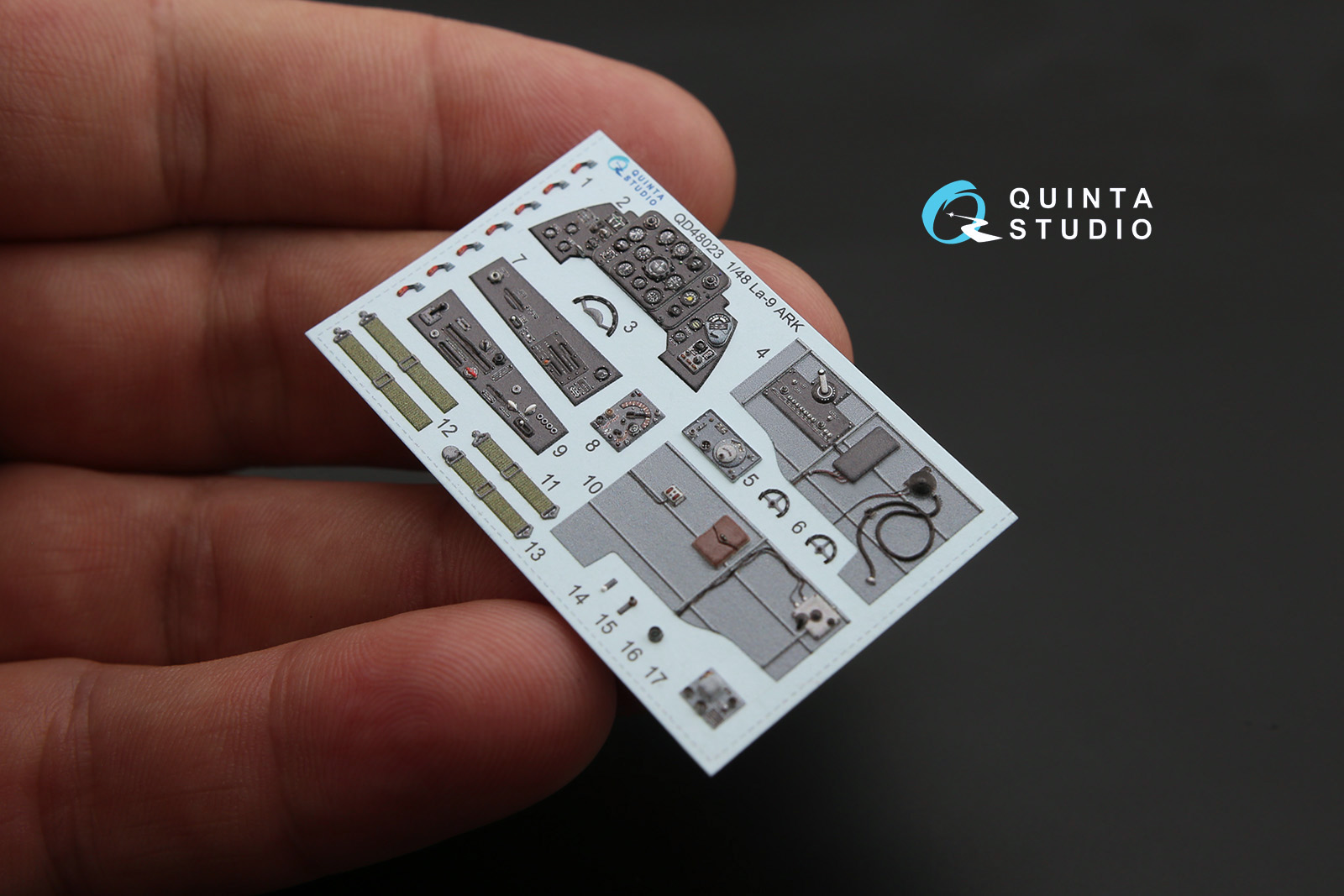 QD48023 3D Декаль интерьера кабины Ла-9 (для модели ARK)