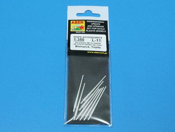 ABR-1:350-L-11  Дополнения для  Set of 8 pcs 380 mm barrels for German ships : Bismarck, Tirpitz  для  1/350