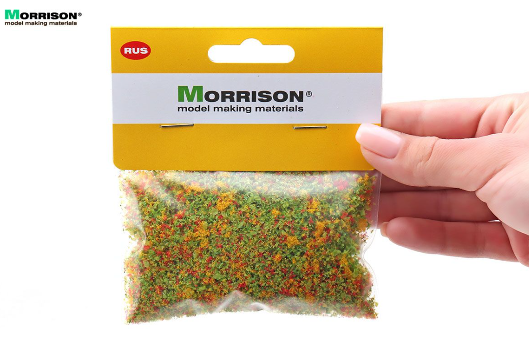 004pcr007 Цветочная присыпка Красно-желтые цветы 100мл.