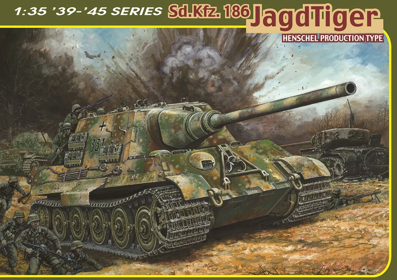 6991Д Сборная модель Sd.Kfz.186 JAGDTIGER HENSCHEL PRODUCTION TYPE Dragon