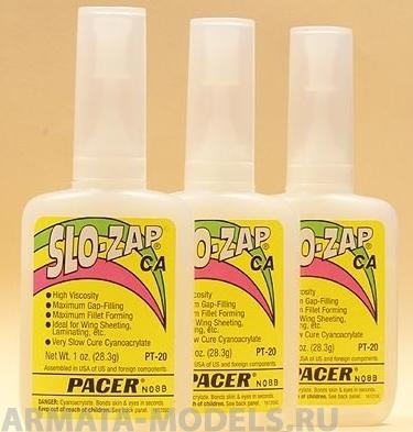 PT20 Медленный цианокрилатный клей SLO-ZAP, 28 гр.