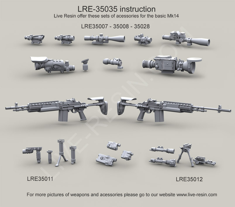 LRE35035 Снайперская винтовка ВМФ США Mark 14 (EBR)