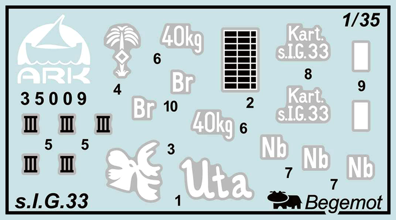 35009 Немецкая 150-мм полевая гаубица ARK model