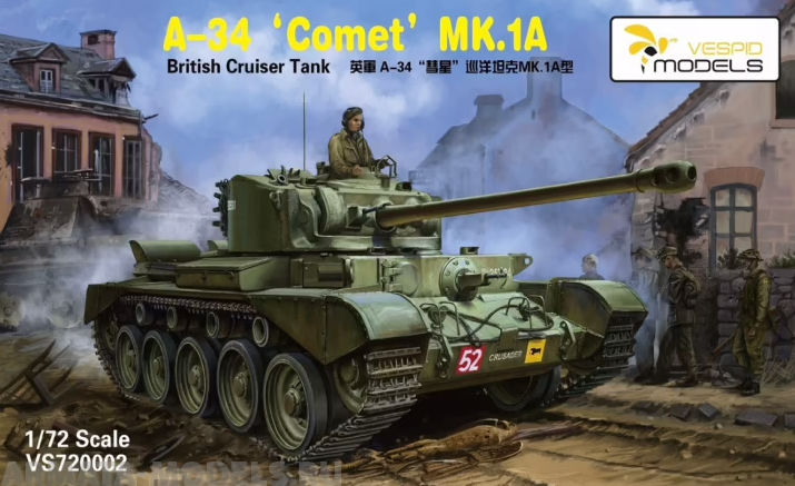 VS720002 Английский танк A-34 COMET MK.1A Vespid Models