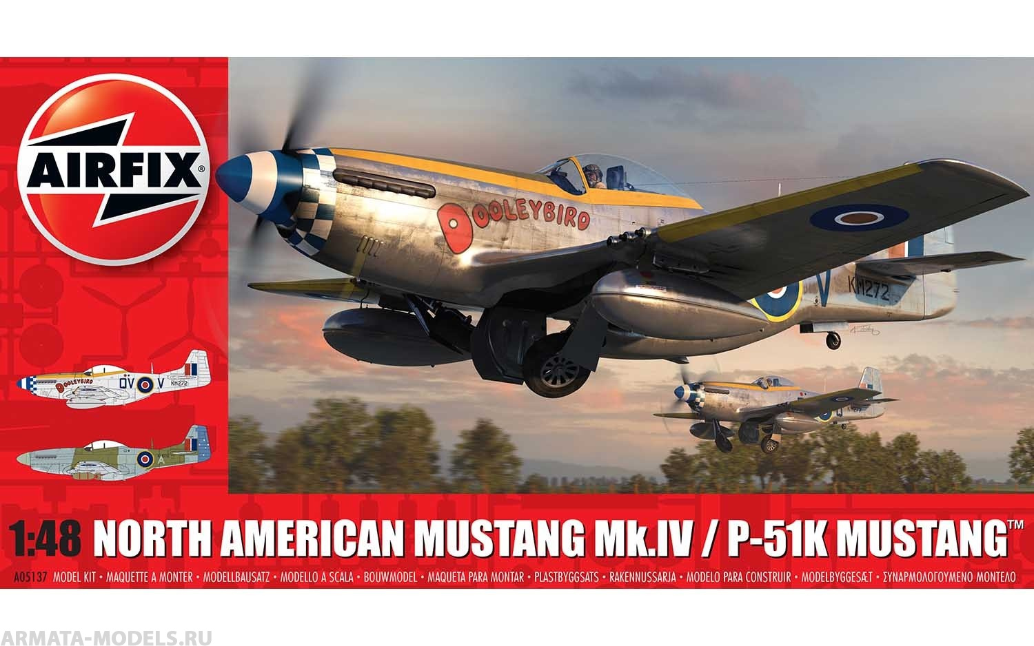 A05137 Самолет North American Mustang Mk.IV Airfix