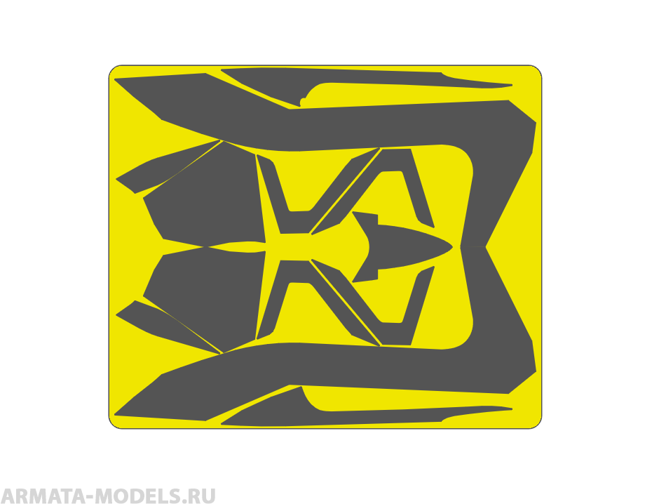 AM72114 Маска окрасочная для Су-57 (Старый) Борт №055 Плавный камуфляж Звезда 1/72