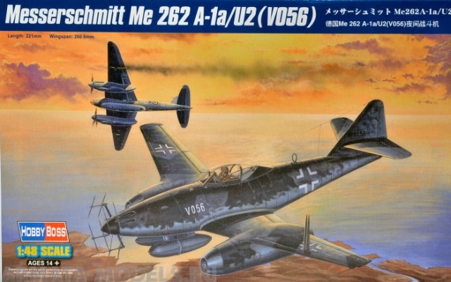 80374 Самолет Me 262 A-1a/U2(V056) Hobby Boss