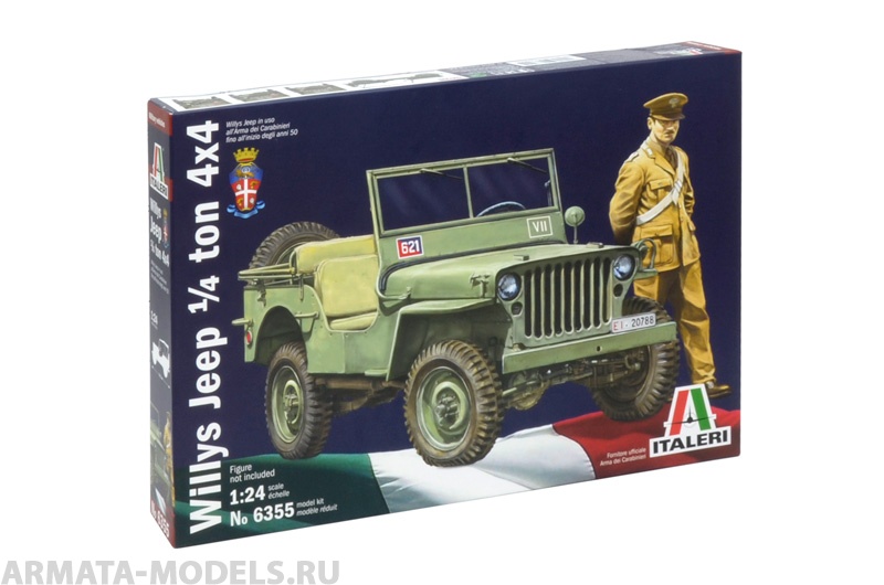 6355ИТ АВТОМОБИЛЬ WILLYS JEEP 1/4 ton 4x4 Italeri