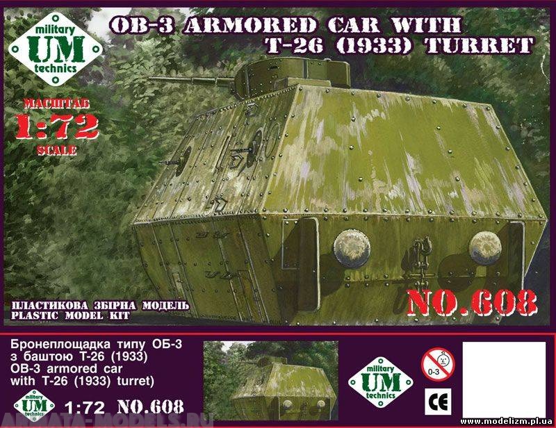 OB-3 Armored carriage with T-26 (1933) turret UM
