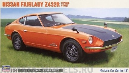 21218 Автомобиль Nissan Fairlady Z432R 1970 Hasegawa