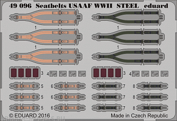 49096ED Комплект фототравления Seatbelts USAAF WWII STEEL