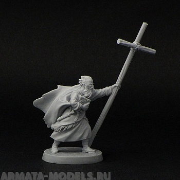 BV-sa-07-02 Игровая миниатюра  St. Brendan with cross Святой Брендан с крестом