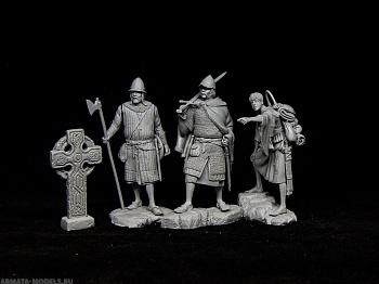 TH-54002 Декоративная фигурка из смолы;Ирландцы 16 век (Gaelic-Irish Warrior)  54мм