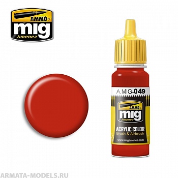 AMIG0049 Ammo Mig Акриловая краска RED 17 мл