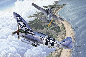 12513 Самолет  P-47D & FW190A-8 Annv.70 Normandy Invasion 1944 