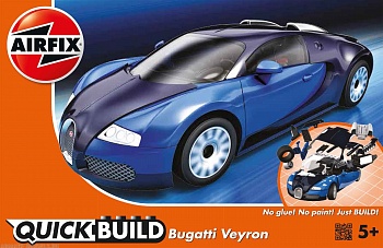 J6008 QUICKBUILD Bugatti Veyron - Черный\Синий