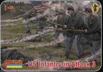 72179ST Фигуры US Infantry in Attack 3 1/72 Strelets, 1/72