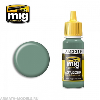 AMIG0219 Ammo Mig Акриловая краска FS 34226 (BS283) INTERIOR GREEN 17 мл