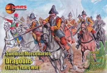 72040MR Фигуры Swedish Mercenaries Dragoons 1/72 Mars