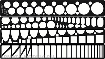 AW005 aircraft model scribing templates