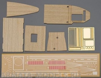 72124 WOODEN DECK  FOR CARRIER AKAGI THREE FLIGHT DECK