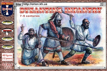ORI72043 Фигуры Byzantine Infantry. 7-9 cc 1/72