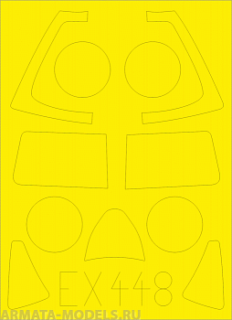 EX448ED  Окрасочная маска Whirlwind 1/48