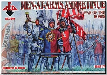 RB72040 Фигуры War of the Roses 1. Men-at-Arms and Retinue 1/72