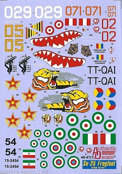 AD4847 Декаль на  Su-25 Frogfoot Foreign Service