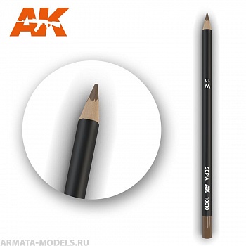 AK10010 Карандаш для везеринга Watercolor Pencil Sepia (Box - 5 units)