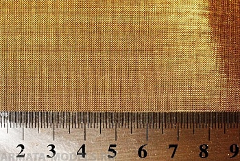 AH0051 Сетка латунная плетеная, ячейка 0,25 мм 10х20 см