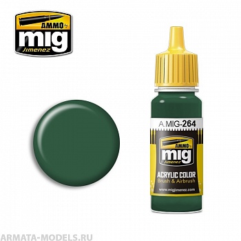 AMIG0264 Ammo Mig Акриловая краска IJN NAKAJIMA DARK GREEN 17мл
